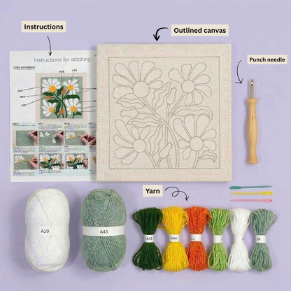 Stitch frame punch needle kit