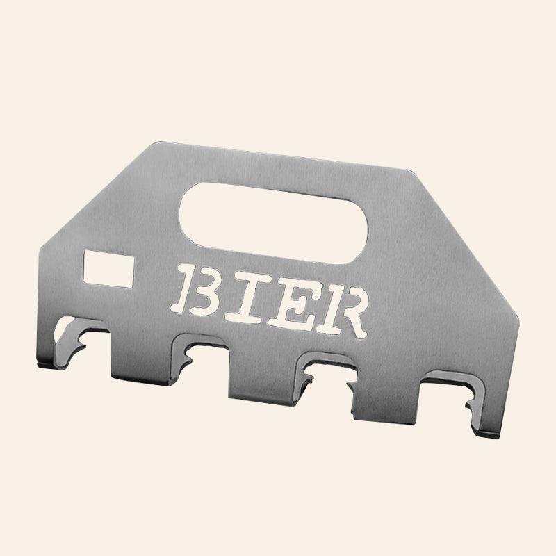 The Quad beer opener and carrier