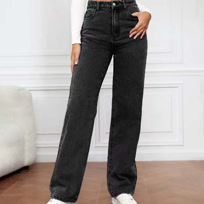 High-waisted trumpet jean