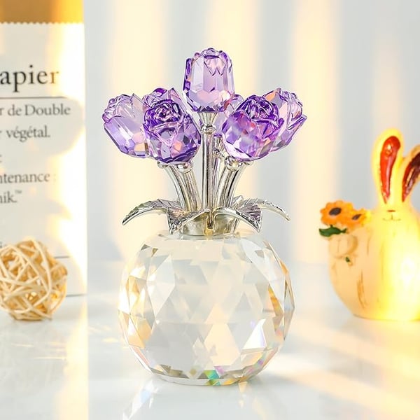 🌈✨ Crystal Flower Prism Vase ✨🌈