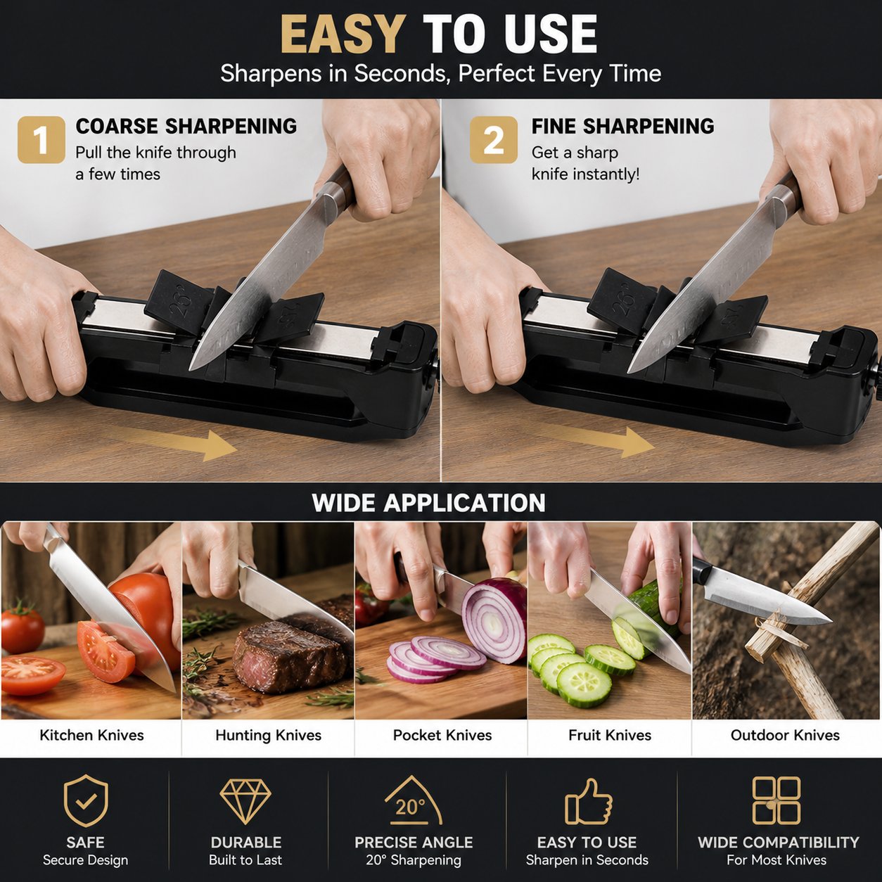 Portable Precision Knife Sharpener