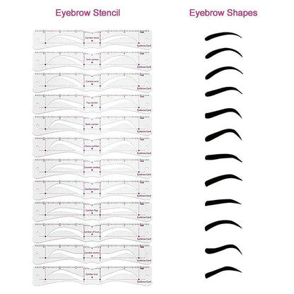 ✨ 12-in-1 Eyebrow Stencil Kit – Perfect Brows In Seconds
