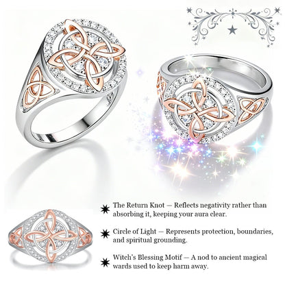 🔮💍Handcrafted protective ring ‘Witch's Return Knot’💞Protect your lov