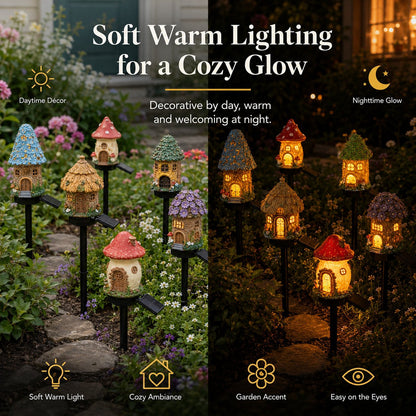 🔥Big Sale - 50% OFF🔥Solar Fairy-Tale Mushroom Cottage Garden Light – Magical LED Outdoor Decor for Gardens, Pathways & Cozy Backyard Spaces 🍄✨