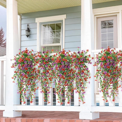 ⏳LAST DAY SPECIAL PRICE: ￡6.99!!🌷Outdoor cascading daisy and eucalyptus flowers – UV resistant