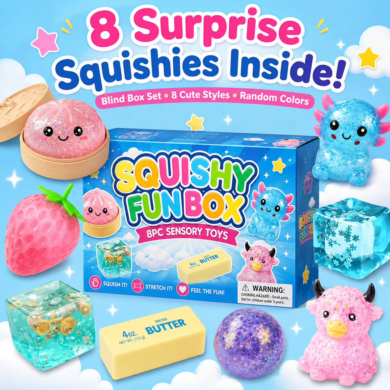 🎁 Set Box Malt Sugar Stress Relief Fidget Toys 🛍️