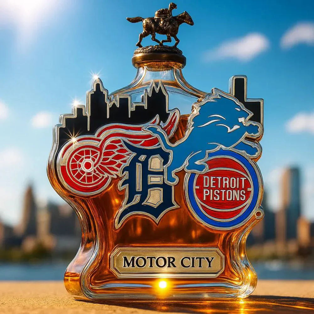 Detroit Limited Edition Motor City Whiskey Bottle