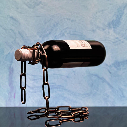 Metal Chain Link Wine Bottle Holder