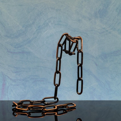 Metal Chain Link Wine Bottle Holder