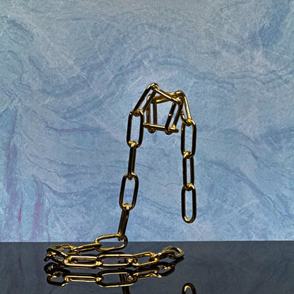 Metal Chain Link Wine Bottle Holder