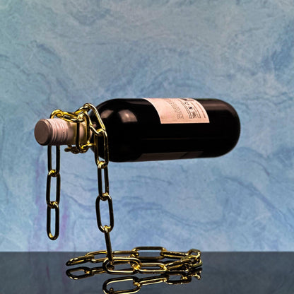 Metal Chain Link Wine Bottle Holder
