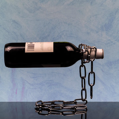 Metal Chain Link Wine Bottle Holder