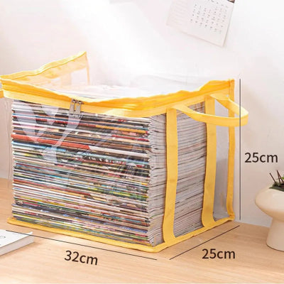 💖 Transparent, large-capacity book storage bag – dustproof and moisture-proof