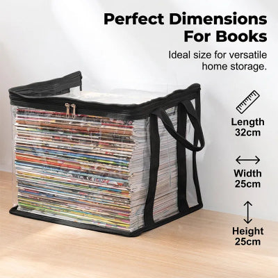 💖 Transparent, large-capacity book storage bag – dustproof and moisture-proof