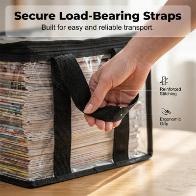 💖 Transparent, large-capacity book storage bag – dustproof and moisture-proof
