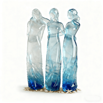 🔥Christmas Sale 49% Off👩🏻‍🤝‍👩🏻Sisters by My Side, Celebrates Friendships Three Sisters Sculpture🎁Christmas, Thanksgiving Day, Birthday Gifts