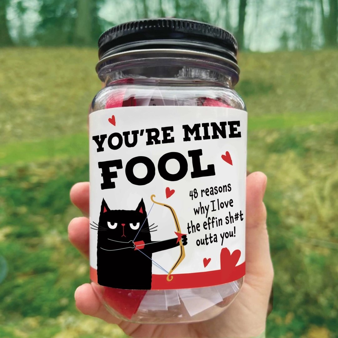 🏹❤️ Funny Valentine’s Day Jar 😻Tell Them You Luv ’Em — With 48 Badass Quotes 🎁Ready to gift — no wrapping stress!