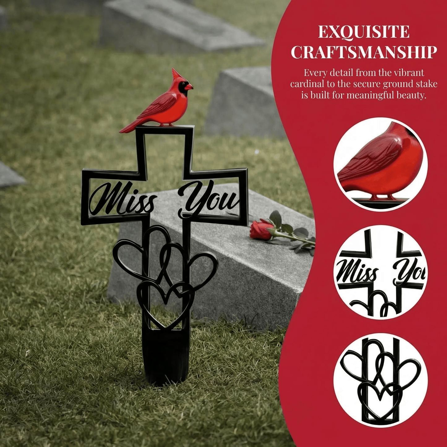 🐦LAST DAY SALE -💖Metal Cemetery Memorial Plaque for Remembrance✝️