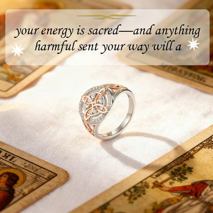 🔮💍Handcrafted protective ring ‘Witch's Return Knot’💞Protect your lov