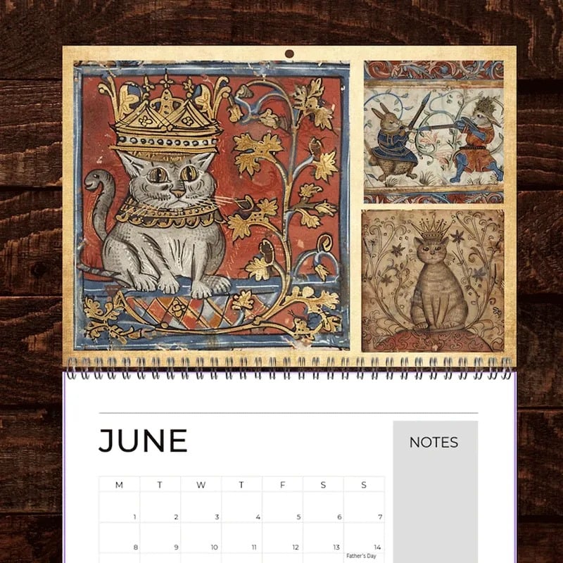 🐱Medieval Cats with Crowns Calendar 2026
