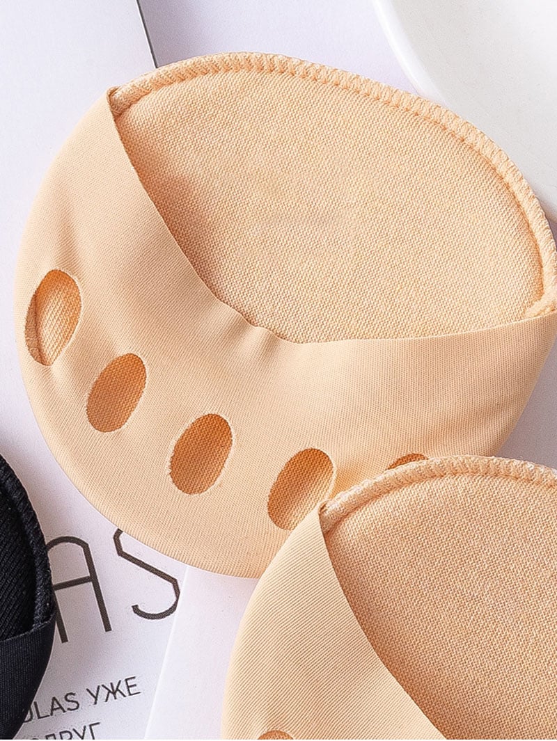 👠✨ Five-Toe Forefoot Pads for Women | Shock-Absorbing Insoles for High Heels | Black/Beige