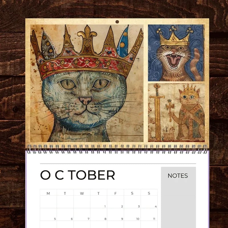 🐱Medieval Cats with Crowns Calendar 2026