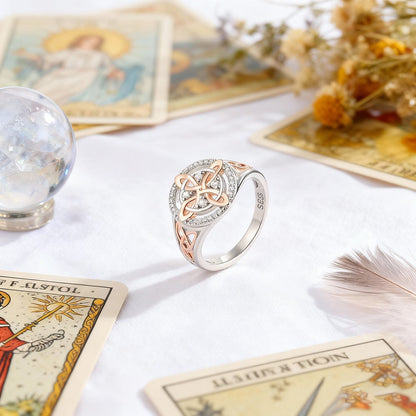 🔮💍Handcrafted protective ring ‘Witch's Return Knot’💞Protect your lov