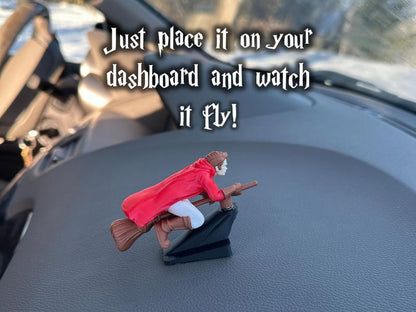 🚗Fantasy car decoration - 🧙‍♀️Hexen and wizard broomstick dashboard drift ornaments✨