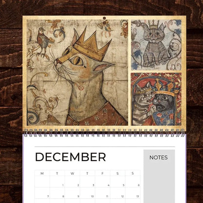 🐱Medieval Cats with Crowns Calendar 2026