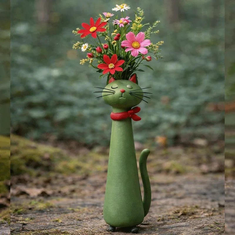 😻 Handmade quirky cat vase