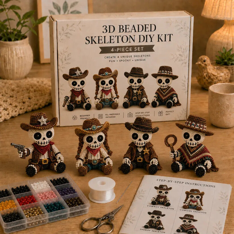 🔥Last Day 50% OFF 💀 3D Beaded Skeleton DIY Kit