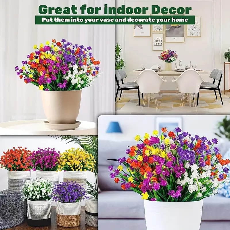 ⏳LAST DAY SPECIAL PRICE: ￡5.99!!🌺UV Resistant Colorful Artificial Flower💖