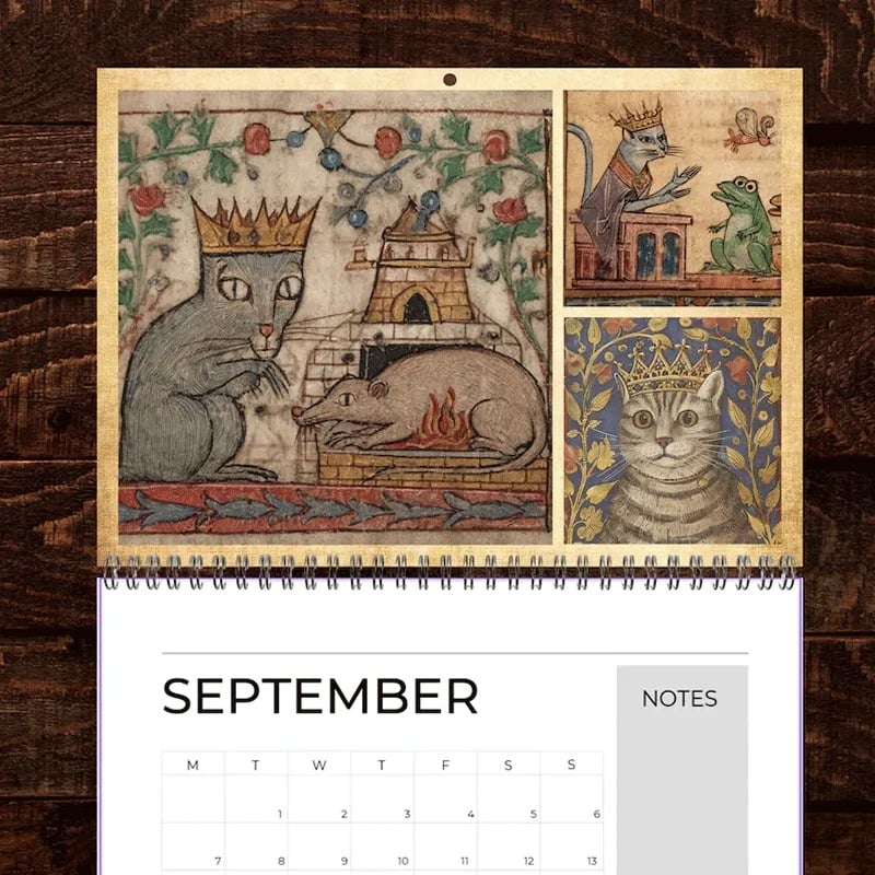 🐱Medieval Cats with Crowns Calendar 2026