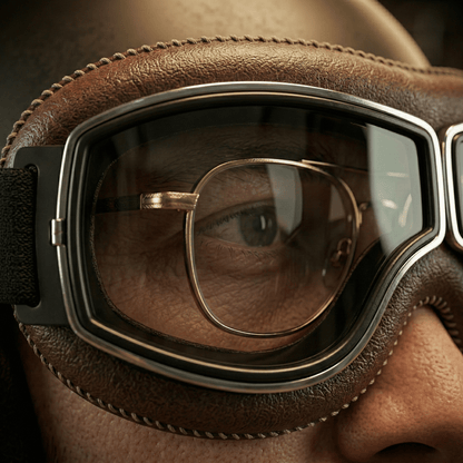 OTG Vintage Motorcycle Goggles🕶️ - Fits Over Prescription Glasses, Soft Padded Retro Riding Glasses with Anti-Slip Strap & UV400