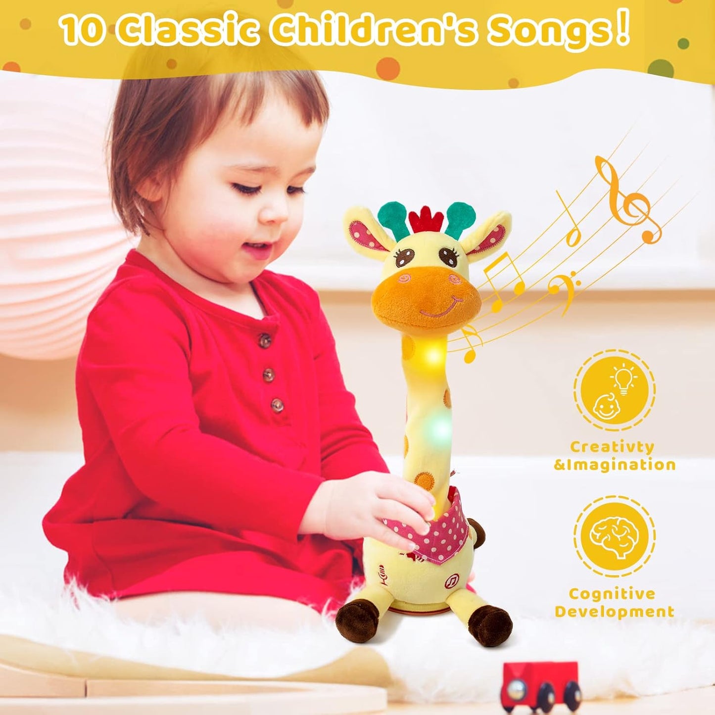 ⏰50% discount🎉 Best-selling musical giraffe toy – sings, dances, and repeats what you say! 🦒🎵