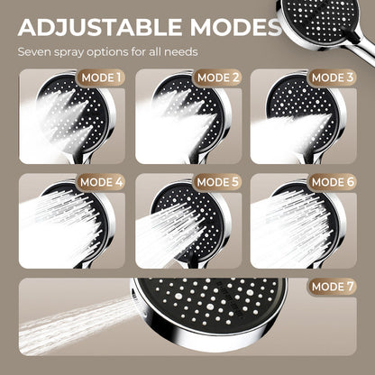 High-pressure adjustable rain shower head