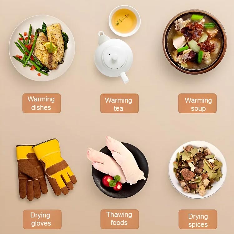 Multifunctional Smart Tray For Heating Food At A Constant Temperature - A Great Gift