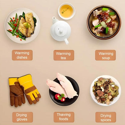 Multifunctional Smart Tray For Heating Food At A Constant Temperature - A Great Gift